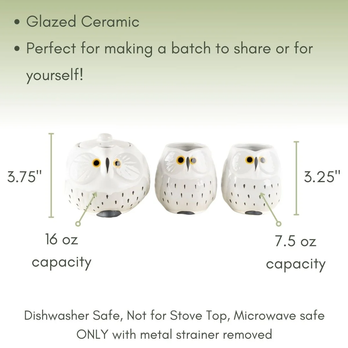 Owl's Brew Ceramic Tea Set - Image 2