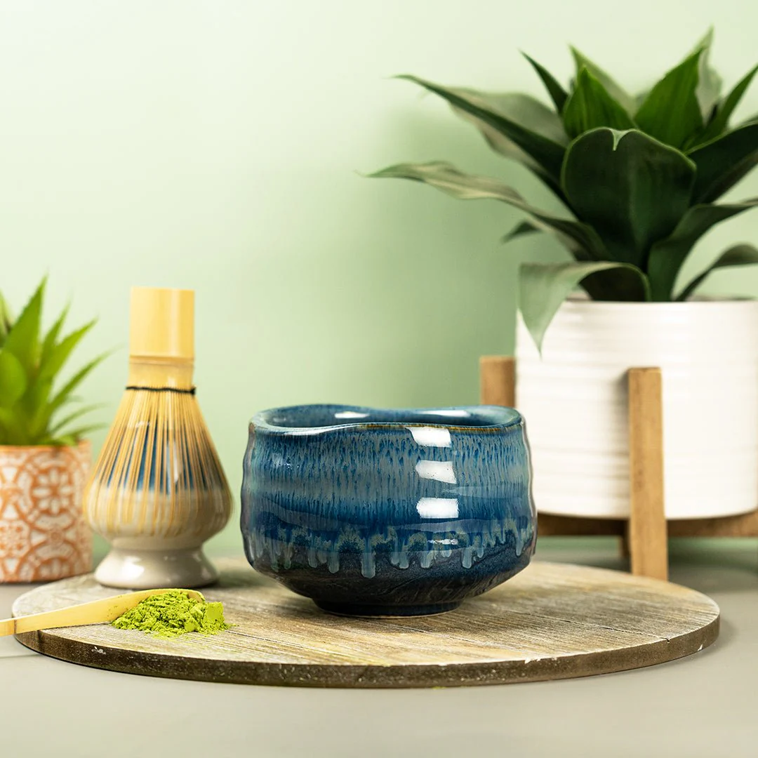 Blue Decorative Matcha Bowl - Image 3