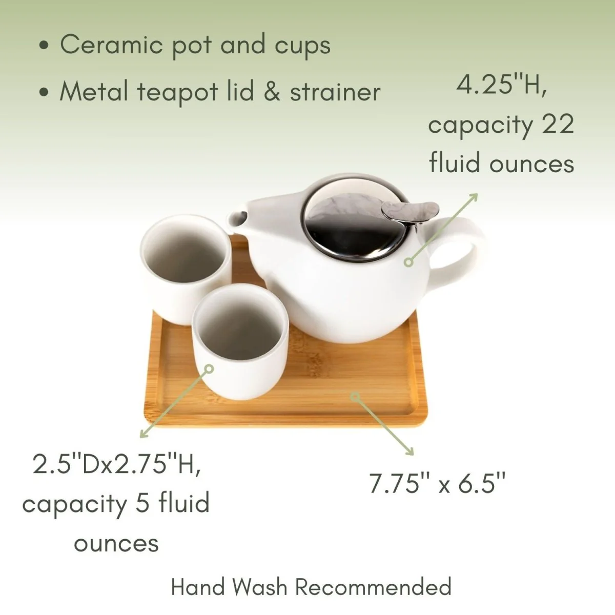 Matte Ceramic Tea Set (multiple colors) - Image 2